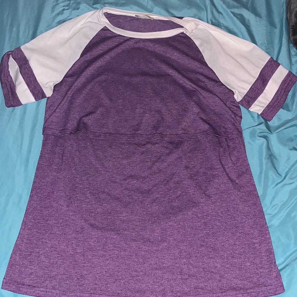 Purple nursing tee, size XL